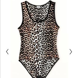 GANNI Animal Print bodysuit